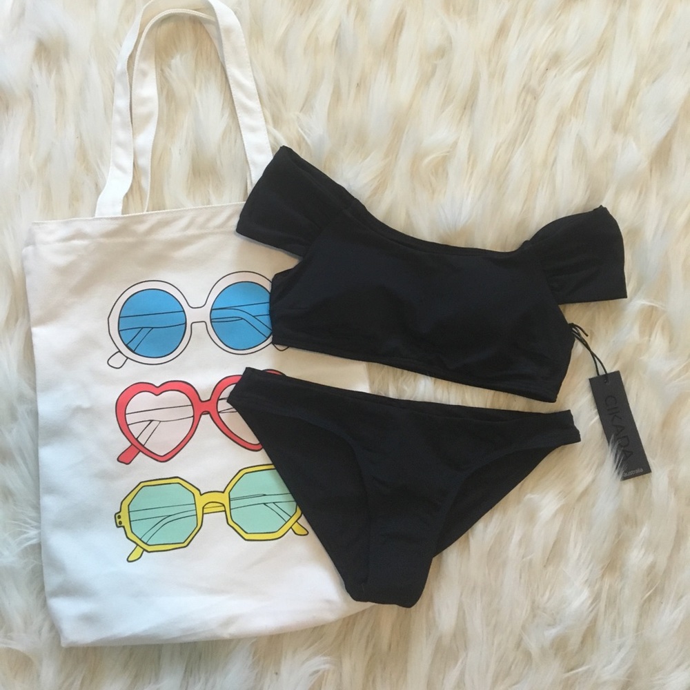 ASOS Cikada Off the Shoulder Bikini Top